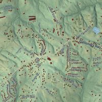 Second close-up of the map of Matt, Georgia print showing more streets and buildings