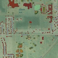 Second close-up of the map of Mattawan, Michigan print showing more streets and buildings