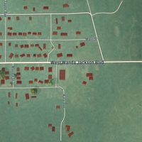 Second close-up of the map of Maud, Oklahoma print showing more streets and buildings