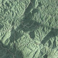 Second close-up of the map of Maunabo, Puerto Rico print showing more streets and buildings