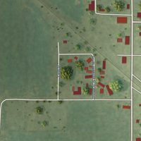 Second close-up of the map of Maunie, Illinois print showing more streets and buildings