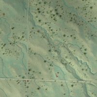 Second close-up of the map of Maurine, South Dakota print showing more streets and buildings
