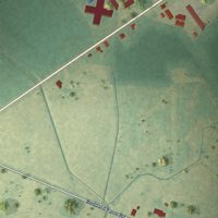 Second close-up of the map of Maury, North Carolina print showing more streets and buildings