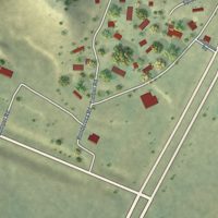 Second close-up of the map of Maverick Junction, South Dakota print showing more streets and buildings