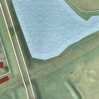 Second close-up of the map of Max, North Dakota print showing more streets and buildings