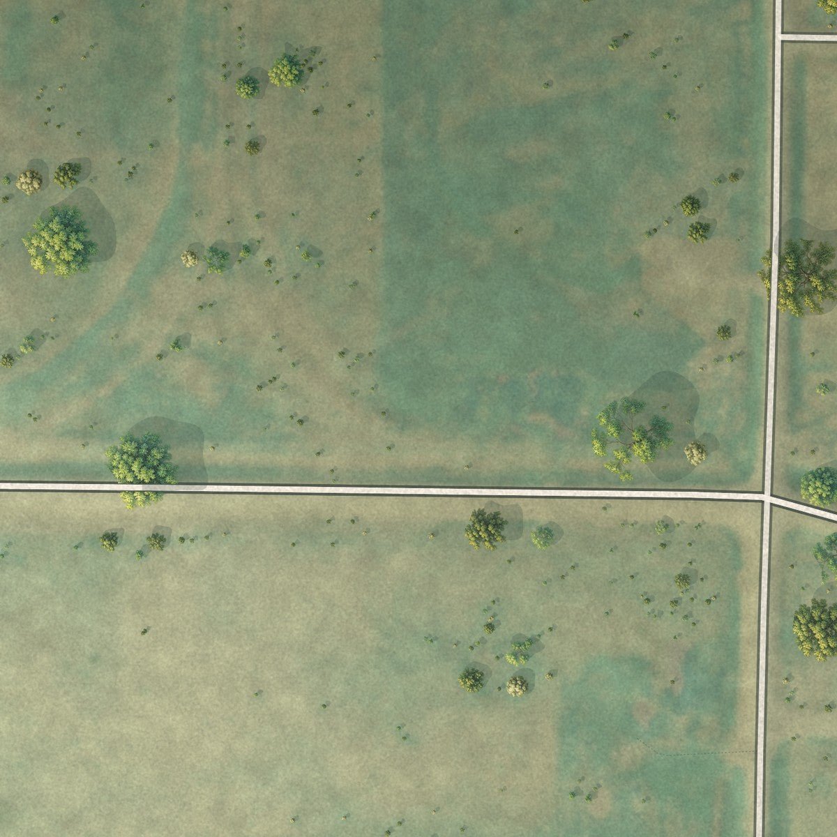 Second close-up of the map of Maxbass, North Dakota print showing more streets and buildings