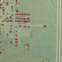 Second close-up of the map of Maxwell, California print showing more streets and buildings