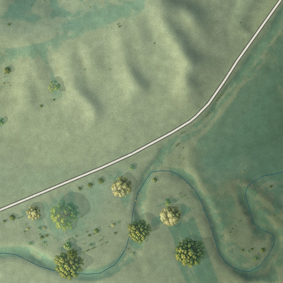 Second close-up of the map of Maxwell Colony, South Dakota print showing more streets and buildings