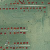 Second close-up of the map of Maxwell, Indiana print showing more streets and buildings