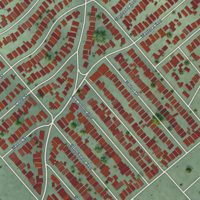 Second close-up of the map of Maxwell Park, California print showing more streets and buildings