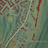 Second close-up of the map of Maybrook, New York print showing more streets and buildings