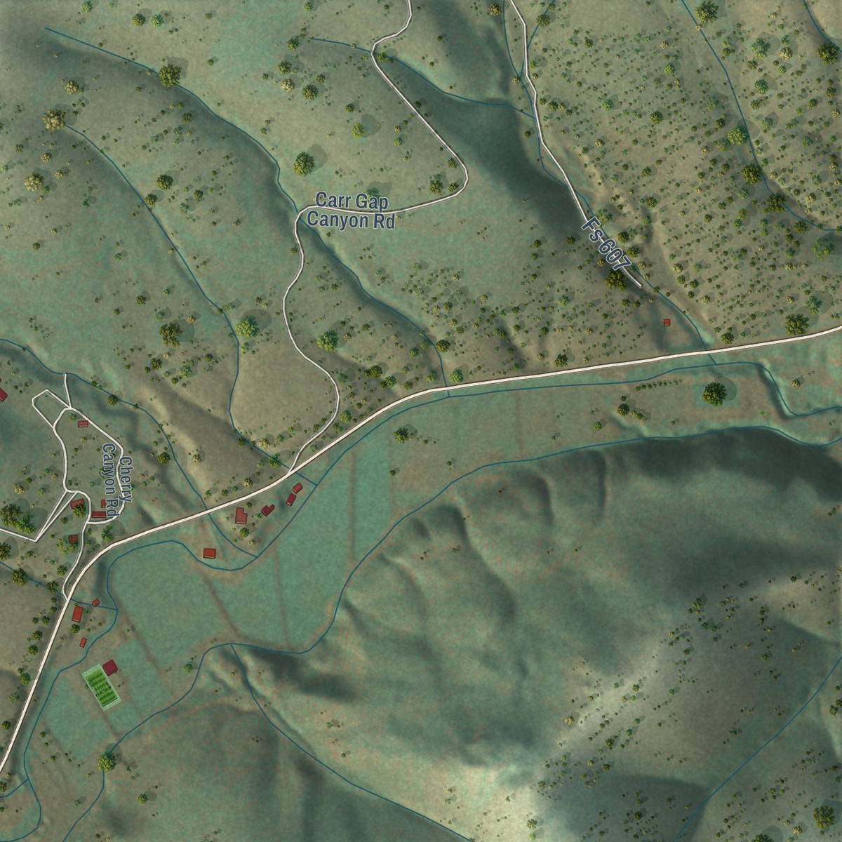 Second close-up of the map of Mayhill, New Mexico print showing more streets and buildings