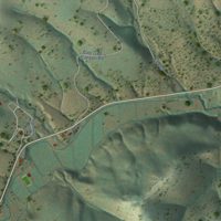 Second close-up of the map of Mayhill, New Mexico print showing more streets and buildings