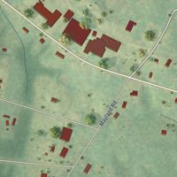 Second close-up of the map of Mayland, Tennessee print showing more streets and buildings
