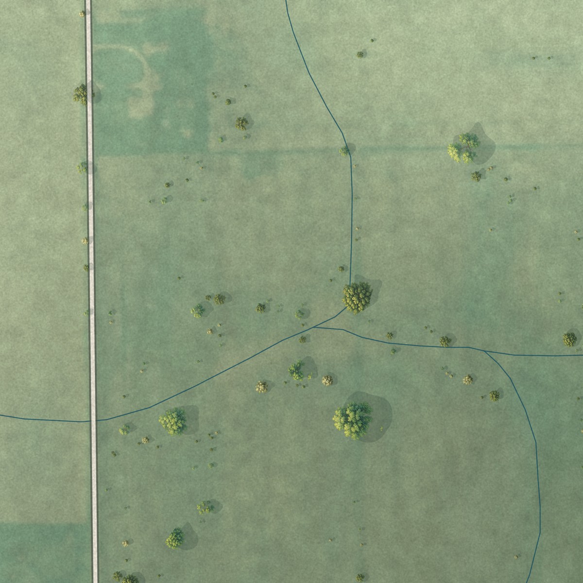Second close-up of the map of Mays, Indiana print showing more streets and buildings