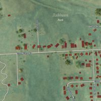 Second close-up of the map of Mayville, Michigan print showing more streets and buildings