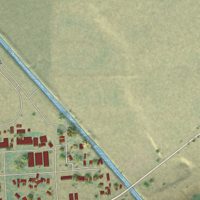 Second close-up of the map of McArthur, California print showing more streets and buildings