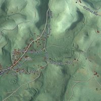 Second close-up of the map of McCalmont, Pennsylvania print showing more streets and buildings