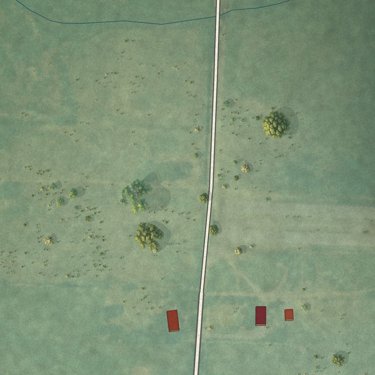 Second close-up of the map of McCaskill, Arkansas print showing more streets and buildings