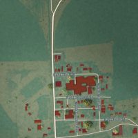 Second close-up of the map of McClave, Colorado print showing more streets and buildings