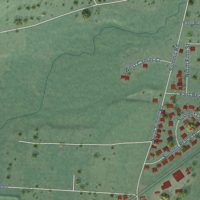 Second close-up of the map of McCleary, Washington print showing more streets and buildings