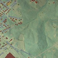 Second close-up of the map of McCormick, South Carolina print showing more streets and buildings