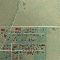 Second close-up of the map of McCrory, Arkansas print showing more streets and buildings