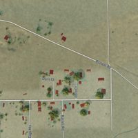 Second close-up of the map of McDermitt, Nevada print showing more streets and buildings
