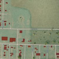 Second close-up of the map of McDonald, Kansas print showing more streets and buildings