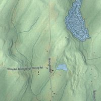 Second close-up of the map of McDonough, New York print showing more streets and buildings