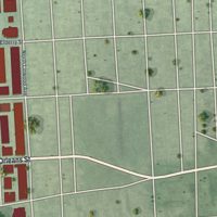 Second close-up of the map of McElderry Park, Maryland print showing more streets and buildings