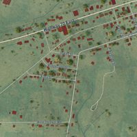 Second close-up of the map of McEwen, Tennessee print showing more streets and buildings