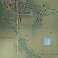 Second close-up of the map of McGehee, Arkansas print showing more streets and buildings