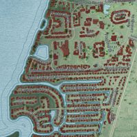 Second close-up of the map of McGregor, Florida print showing more streets and buildings