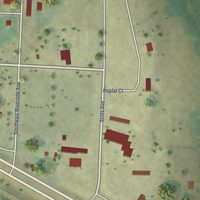 Second close-up of the map of McIntosh, Minnesota print showing more streets and buildings