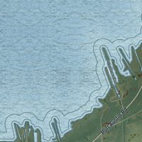 Second close-up of the map of McKinley, Huron County, Michigan print showing more streets and buildings