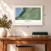 McKinley, Huron County, Michigan map, 12 x 18 inch print in a white frame in an entryway