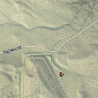 Second close-up of the map of McKittrick, California print showing more streets and buildings
