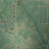 Second close-up of the map of McLeansville, North Carolina print showing more streets and buildings