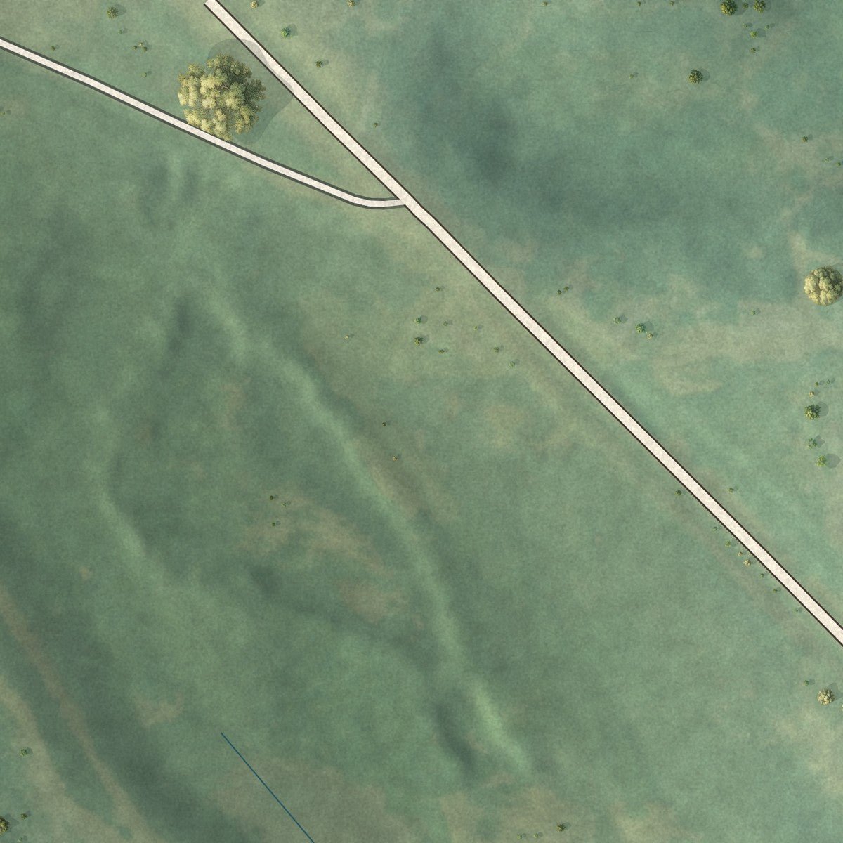 Second close-up of the map of McMullen, Alabama print showing more streets and buildings