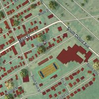 Second close-up of the map of McSherrystown, Pennsylvania print showing more streets and buildings