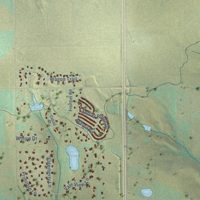 Second close-up of the map of Mead, Colorado print showing more streets and buildings