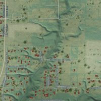 Second close-up of the map of Meadow Glade, Washington print showing more streets and buildings