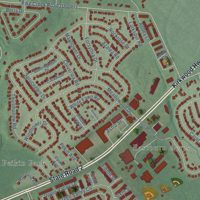 Second close-up of the map of Meadowood, Delaware print showing more streets and buildings