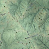Second close-up of the map of Meadville, Virginia print showing more streets and buildings