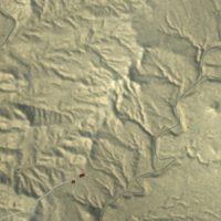 Second close-up of the map of Medanales, New Mexico print showing more streets and buildings