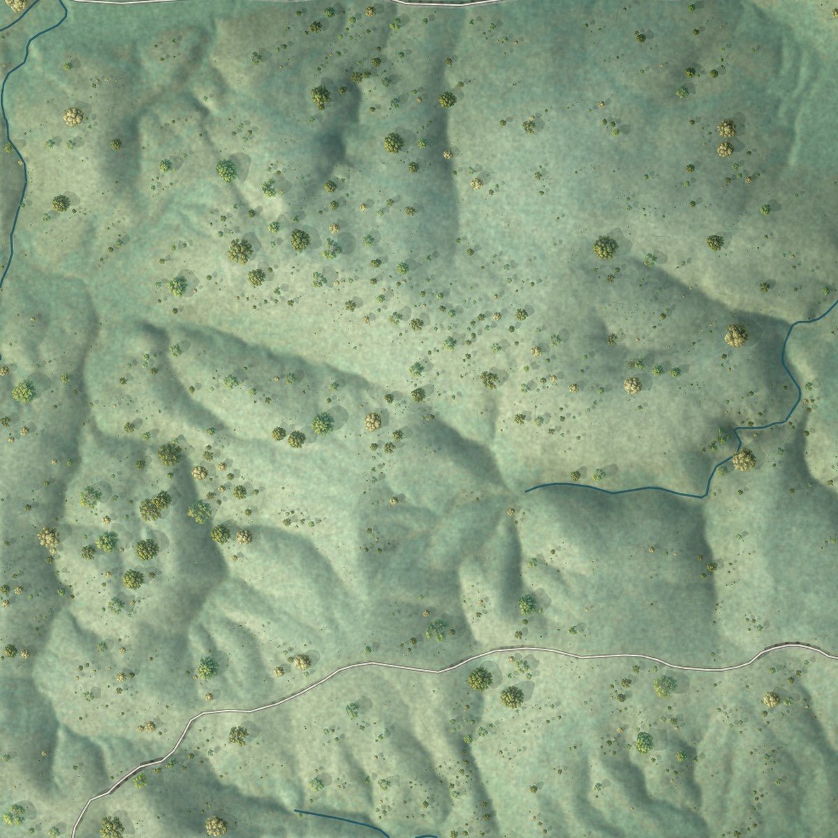 Second close-up of the map of Medicine Park, Oklahoma print showing more streets and buildings