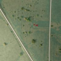Second close-up of the map of Medill, Missouri print showing more streets and buildings
