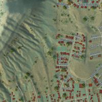 Second close-up of the map of Meeker, Colorado print showing more streets and buildings
