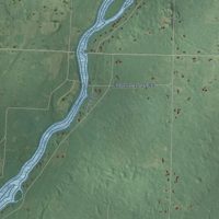 Second close-up of the map of Mellen, Michigan print showing more streets and buildings